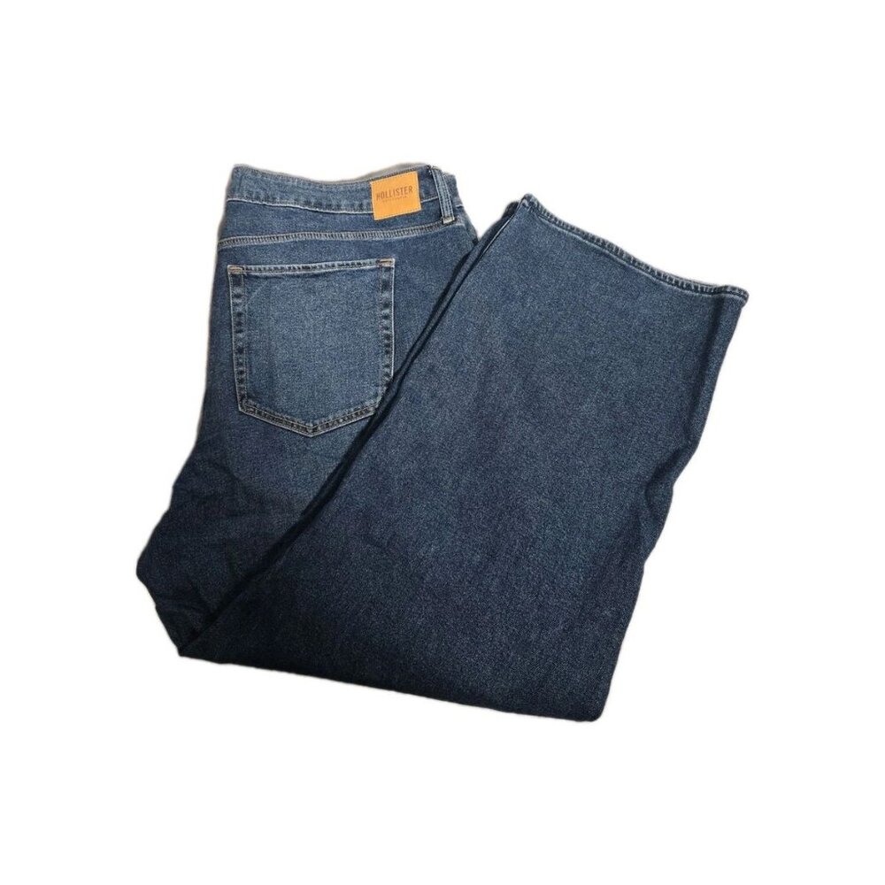 Hollister Womens Jeans 40 High Rise Vintage Baggy Blue Stretch Denim. 027‎